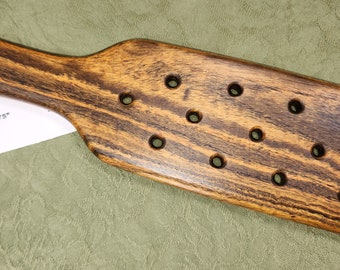 Bocote Miss Rose Paddles Exotic Hardwood Spanking Paddle BOE BDSM OTK Lots of Holes BC441 Spencer Style