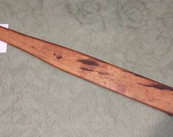 Long Tigerwood Goncalo Alves and Bubinga Laminated Miss Rose Paddles Exotic Hardwood Spatula Ruler Discipline Stick TG230