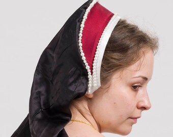 Pattern for Women's Tudor French Hoods, Tudor Tailor exclusive