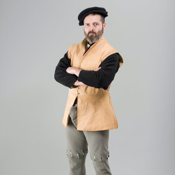 Pattern for a Tudor Man's Leather Jerkin, Tudor Tailor Exclusive