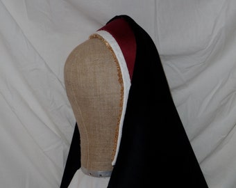 Pattern for Women's Early Tudor French Hood, Tudor Tailor exclusive