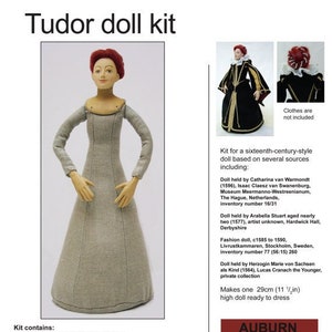 Tudor Woman Doll Kit - Auburn/Red Hair, Tudor Tailor exclusive