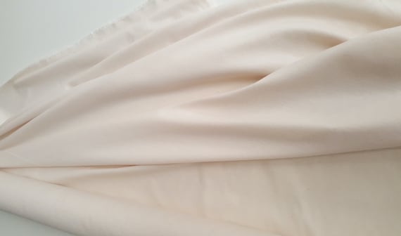 Brushed Cotton, domet Cream/unbleached/natural Colour Fabric Sold by the  Half Yard 