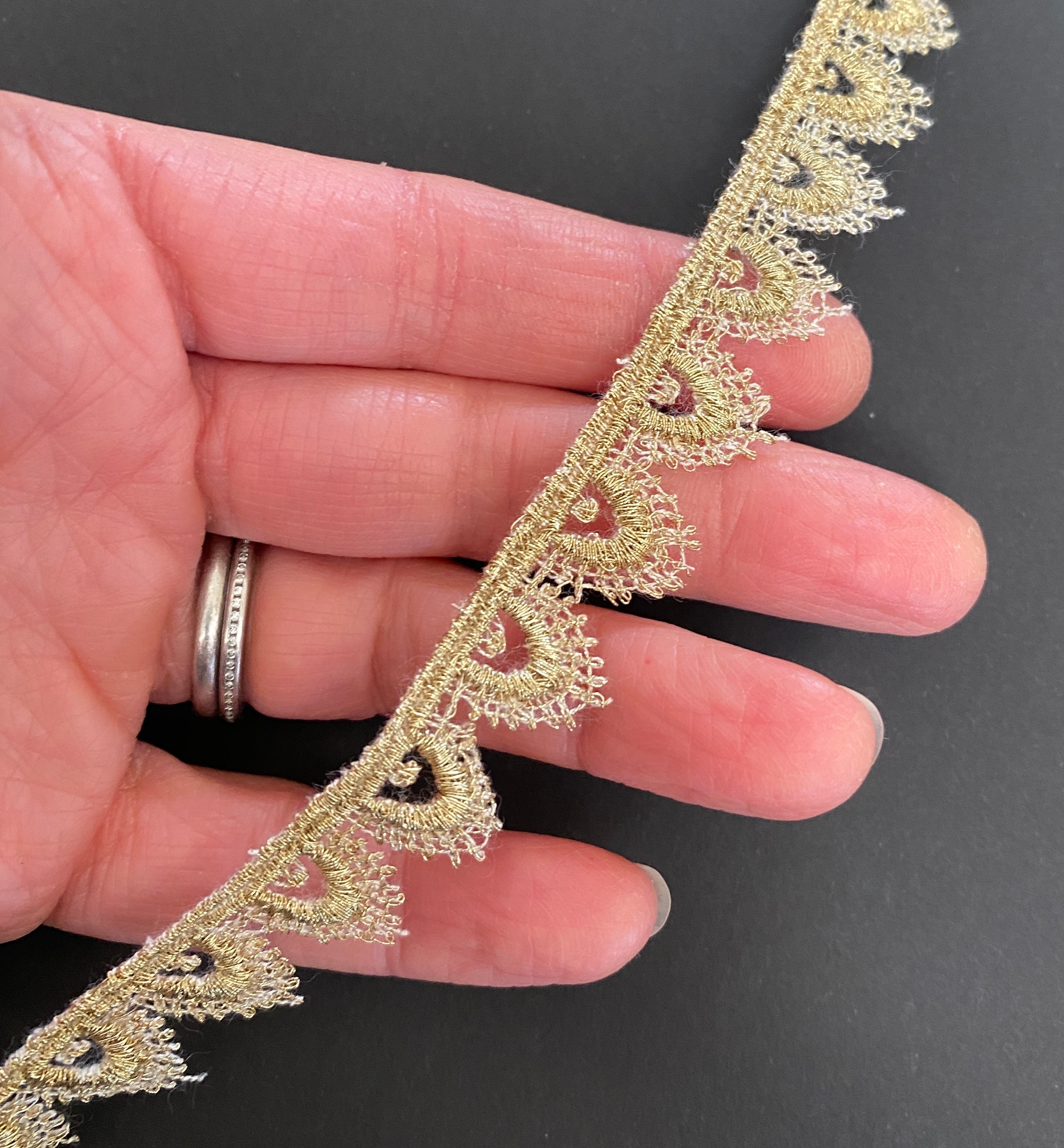 Gold Tudor Style Small Pointed Scallop Lace for - Etsy UK