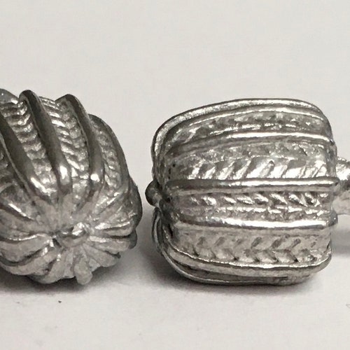 Set of 12 Replica Tudor Pewter Flower Dome Buttons for Etsy