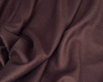 Chocolate brown Tudor Style Worsted Wool Cloth - fabric sold by the half yard