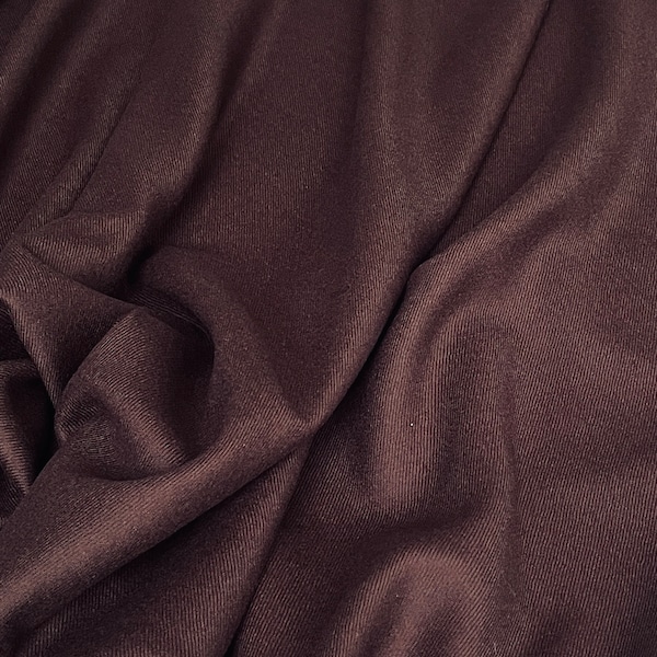 Chocolate brown Tudor Style Worsted Wool Cloth - fabric sold by the half yard