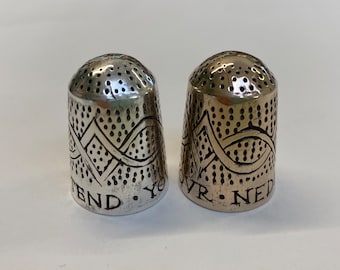 Collectable silver or brass Tudor style thimbles, Tudor Tailor exclusive