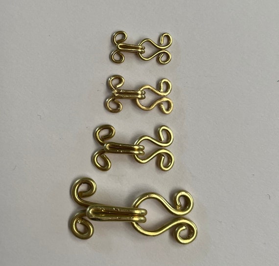 Set of Six Hand Made Replica Historical Hooks and Eyes for Tudor