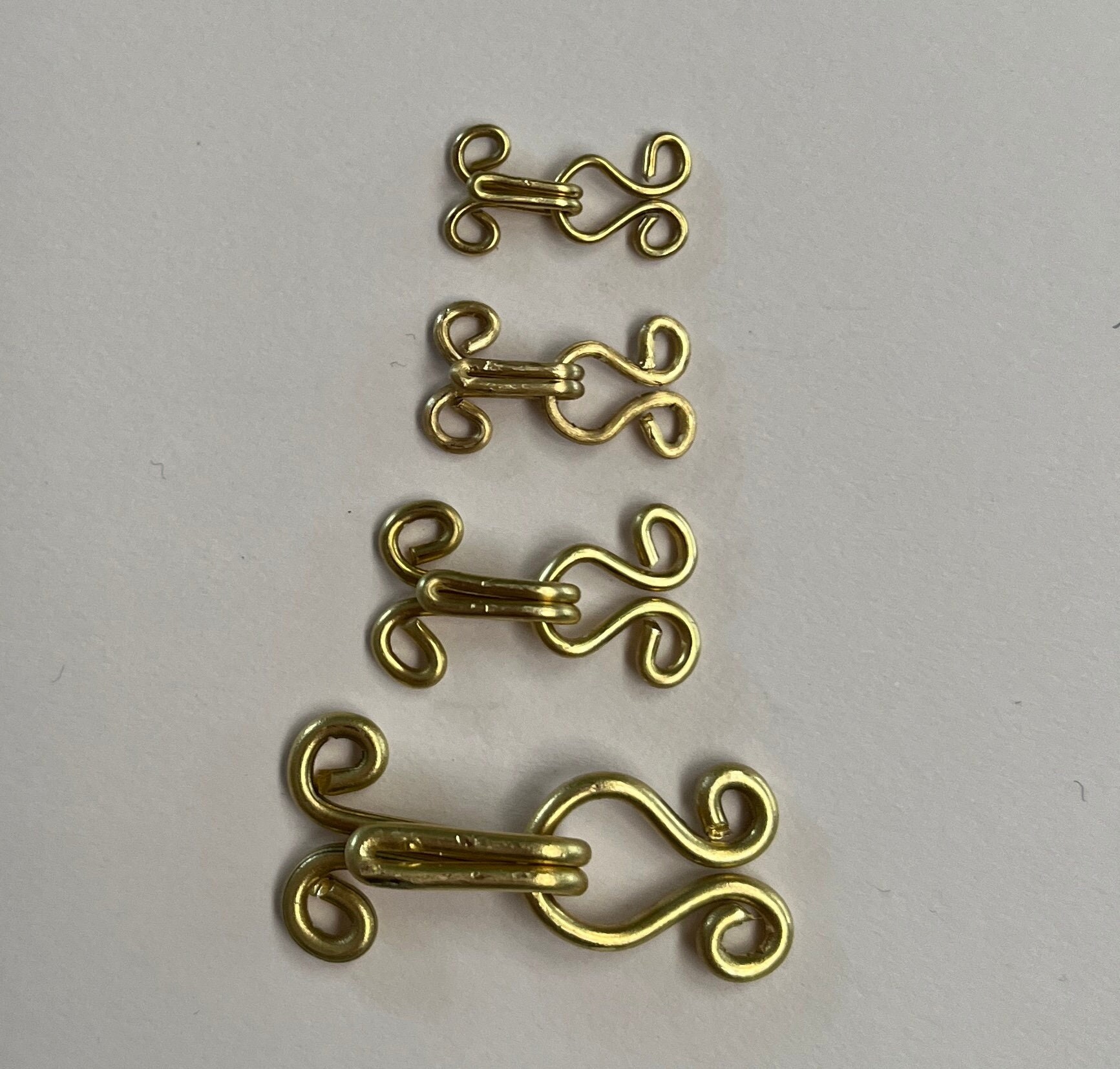 50 Sets Red Hook Eye Closure Hook and Eye Clasp Clothing Hook Sewing Hook  Copper Hook and Eye Sets Hook and Eyewx01 