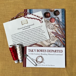 Tudor Braid & Cord Making Kit - Tak V Bowes Departed Book And Silk Threads