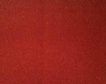 Madder Red - Tudor Style Woollen 2/2 Twill Cloth - fabric sold by the half yard