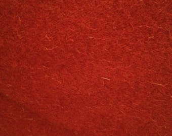 Red Tudor Style Woollen 'Frizado' Cloth - fabric sold by the half yard