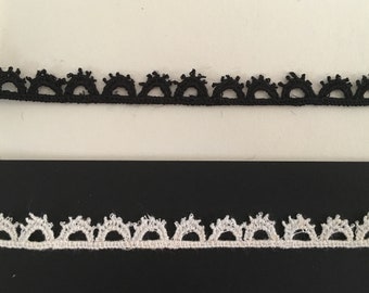 Pizzo a smerlo in stile Tudor per rievocazione rinascimentale o elisabettiana, 3/8" (10 mm) - venduto a mezzo metro