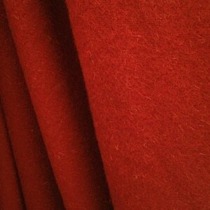 Red Tudor style woollen 'frizado' cloth - fabric sold by the half yard