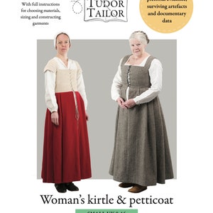 Medieval Dress - Kirtle, Cotehardie, Gothic Fitted Gown, 14th century SCA  garb - PDF Tutorial - Pattern Drafting and Sewing