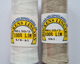 Tudor Style Linen Thread and optional Beeswax for hand sewing (bleached & unbleached)