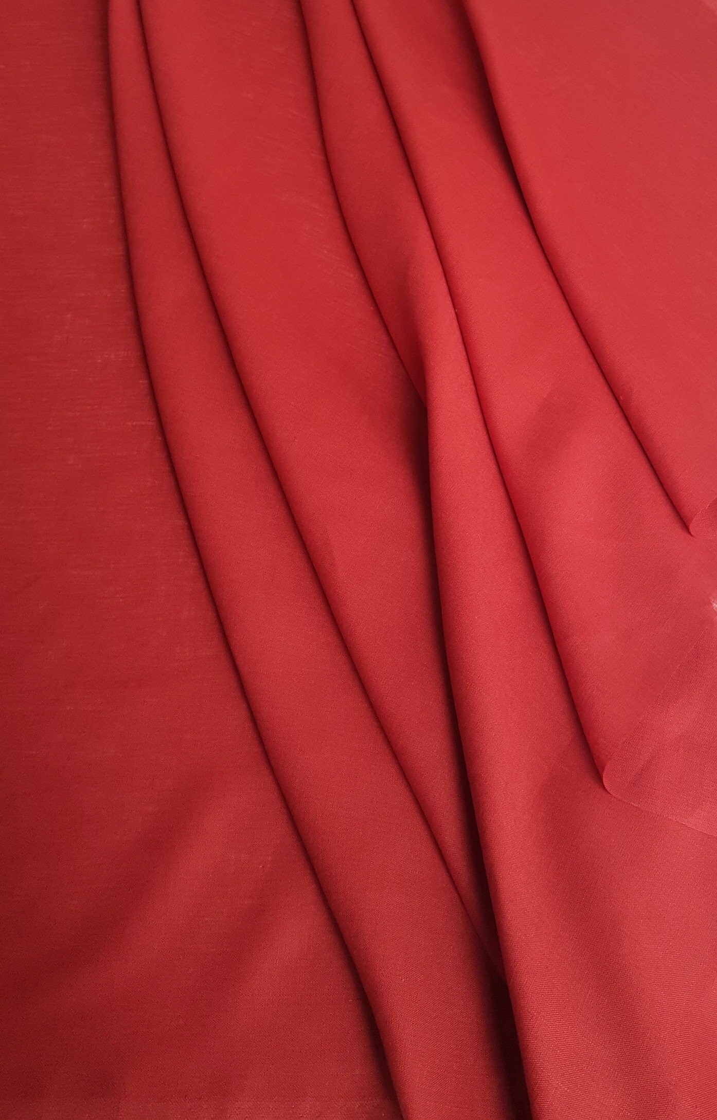 Lightweight Red Linen Lining Cloth Fabric Sold by the Half Etsy UK