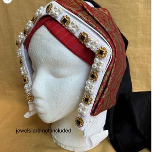 Kit pour fabriquer un bonnet et une façade pour dame Henrician