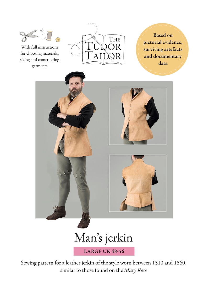 Pattern for a Tudor Man's Leather Jerkin Etsy UK