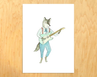 Wolf on Guitar