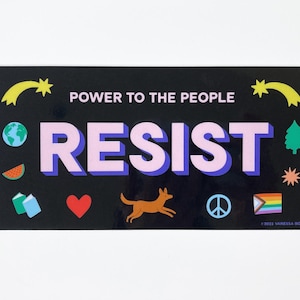RESIST - Bumper Sticker - Black