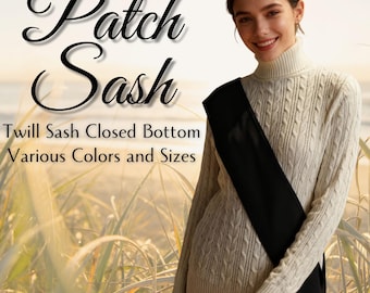 Twill Patch Sash Closed at the Bottom