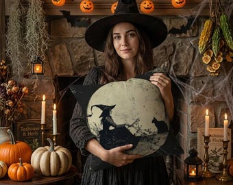 Vintage Halloween Cushion Cover, Soft Velvet Spooky Pillow Cover, Gothic Halloween Decor, 16x16 or 18x18, Sofa & Living Room Decor