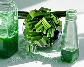 Feuilles de pandanus, biologiques, joliment coupées en morceaux carrés. Expédition sous 3 jours/depuis la Floride