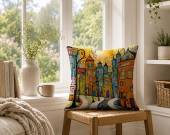 Bunter 3D Blumenkunst Dekokissenbezug, Ölgemälde Stil Dekorativer Kissenbezug, 18 x 18 Zoll Soft Polyester