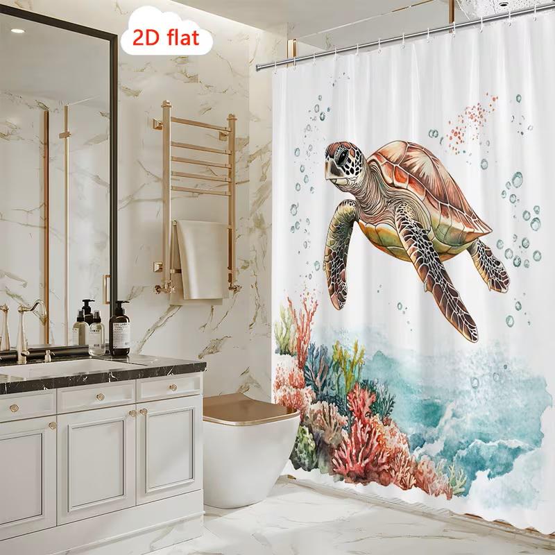 Sea Turtle, Under the Sea, Artistic, Charm, Shower Curtain – Vibrant ...