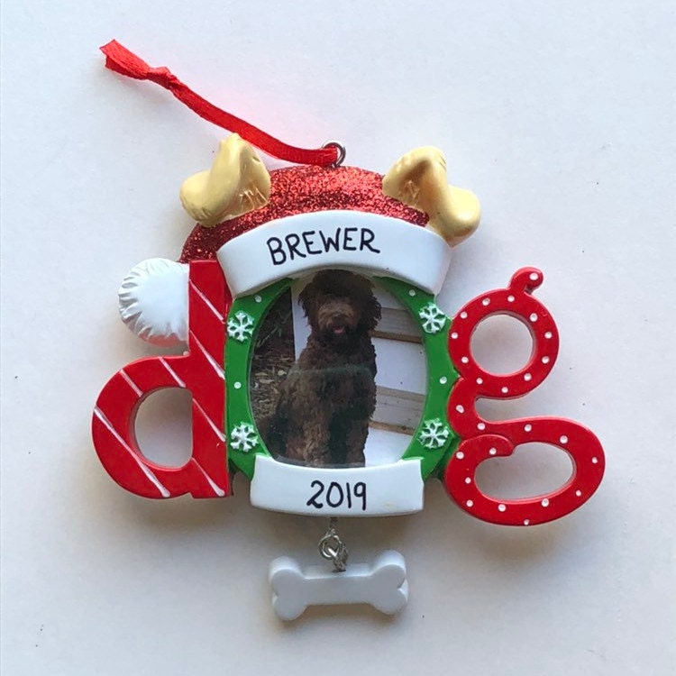 Personalized Christmas Ornaments for Dogs Picture Frame Etsy