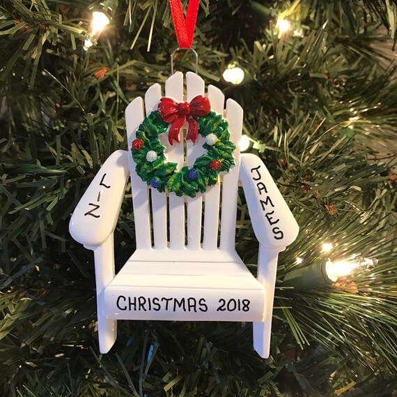 Personalized Adirondack Chair Christmas Ornament Hostess Food Wine Ornament Restaurant personalized Ornament Gift for Restaurant Owner