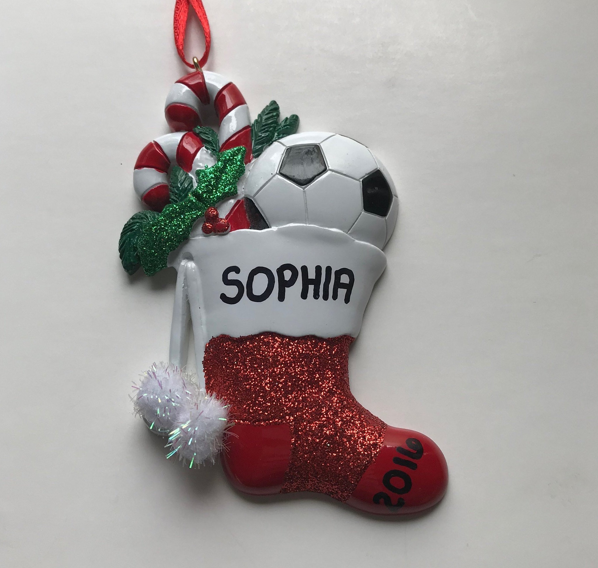 Soccer Personalized Christmas Ornaments for Kids Soccer Etsy