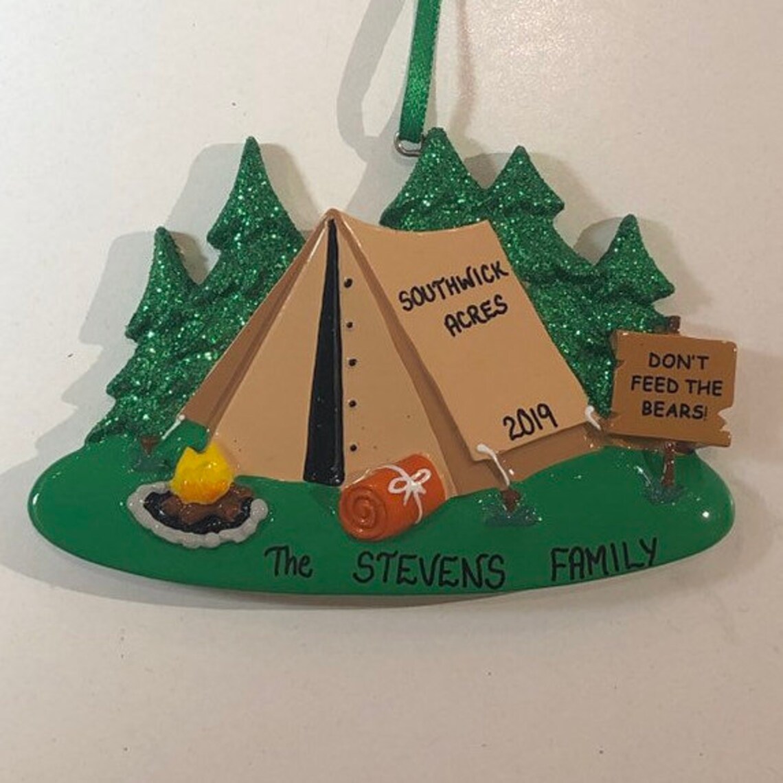Camping Tent Personalized Christmas Ornaments Ornament for Etsy