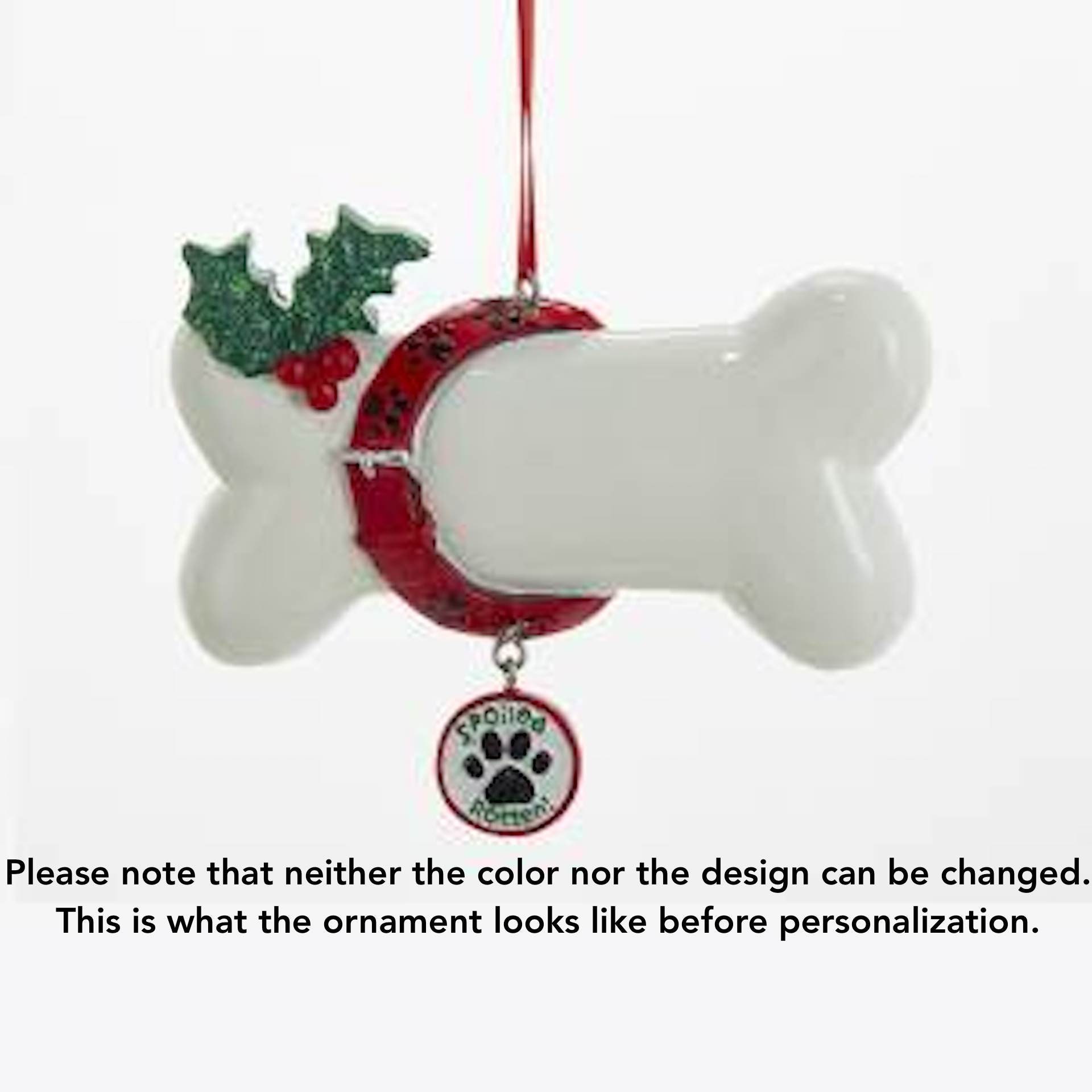 Personalized Christmas Ornaments for Dog Dog Bone Ornament Etsy