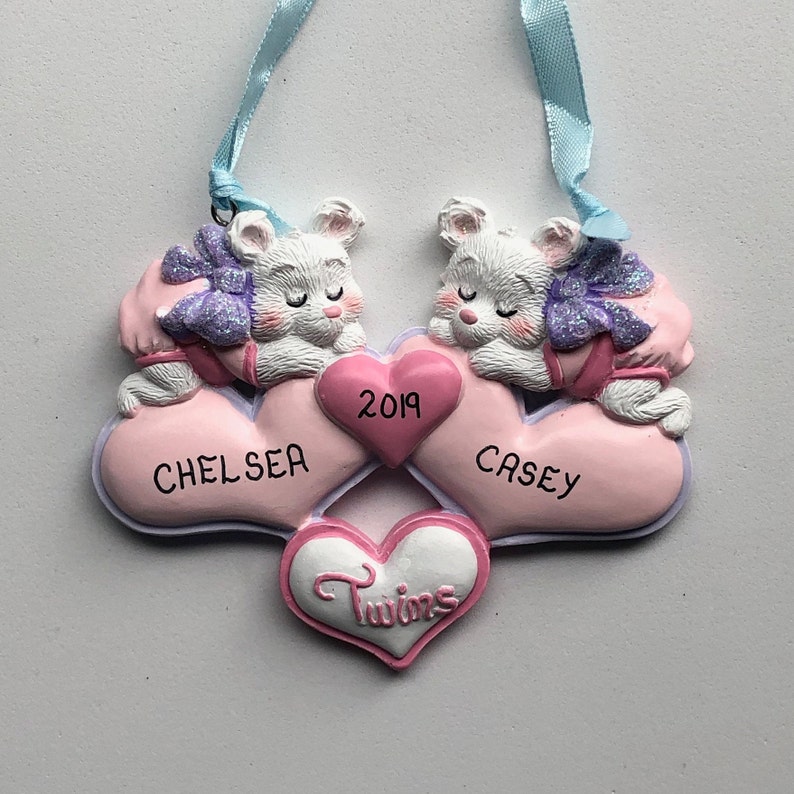 twin girl christmas ornaments