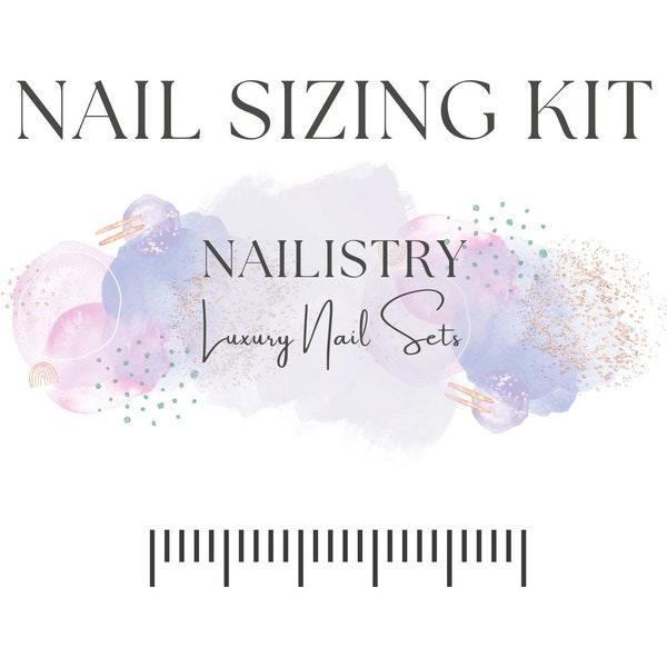 Press on nails sample sizing kit - different sizes and shapes -  sizing tester pack - Nailistry - UK Nail Artist