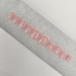 French nails press ons - 10 Handpainted without application kit. Long or short nail shapes.