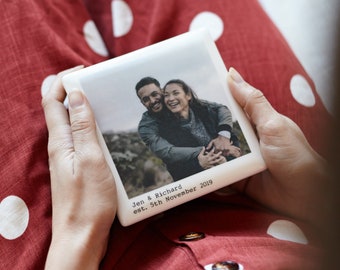 Engagement gift photo keepsake box