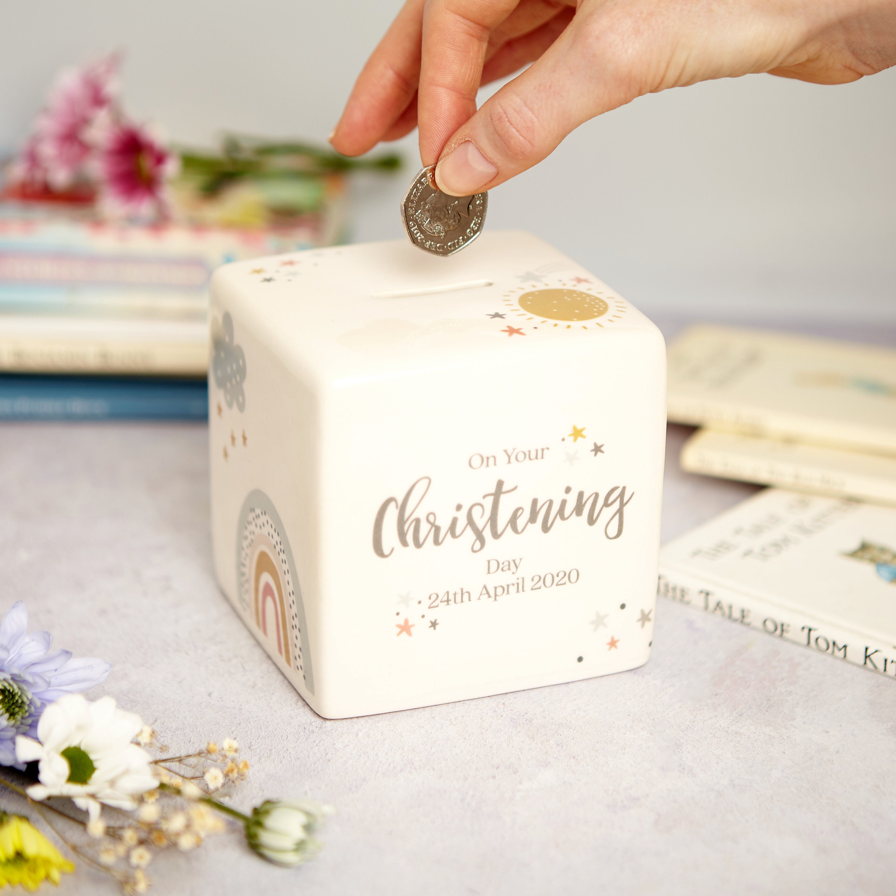 Personalised Christening Gift Money Box Etsy