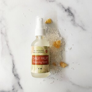 Organic Face Toner -  DAILY FRUIT TONER - Aloe Vera - Green Tea - Dead Sea Minerals - Frankincense - Amber - Fruit Extracts