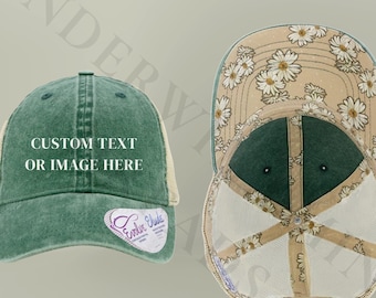 Custom - Embroidered Women's Washed Mesh-back Cap