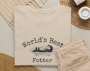 World's Best Fotter T-Shirt | Vintage Otter Illustration, Unisex Humorous Dad Tee, Father's Day Gift