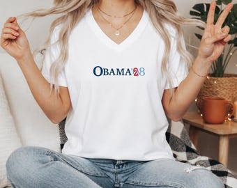 Obama 2028 Shirt - Funny Obama 08 Parody Tee, Retro Political Humor T-Shirt, Democrat Gift
