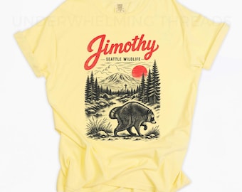 Jimothy Raccoon Seattle Wildlife Comfort Colors T-Shirt, Vintage Pacific Northwest Graphic Tee