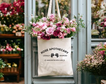 Rose Apothecary Tote Bag | Schitts Creek Canvas Market Bag