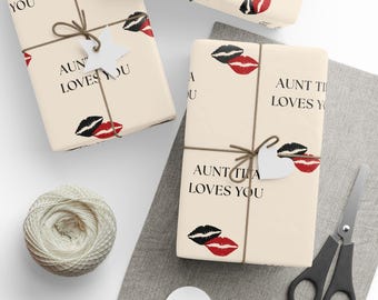 Aunt Tifa Loves You - Chic Gift Wrapping Paper