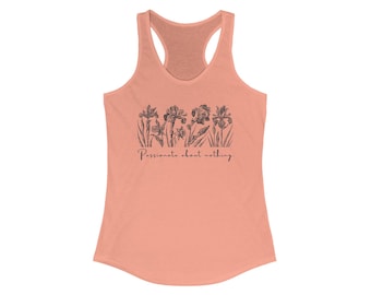 Floral Racerback Tank: Funny Sarcastic Gym Shirt