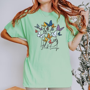 Subtelna koszulka „Pieprzyć Trumpa”: Kolorowa, feministyczna koszulka polityczna Mint Green